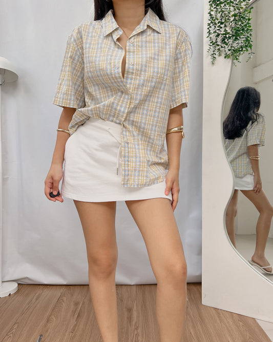 UNIQLO patterned short sleeve button down polo