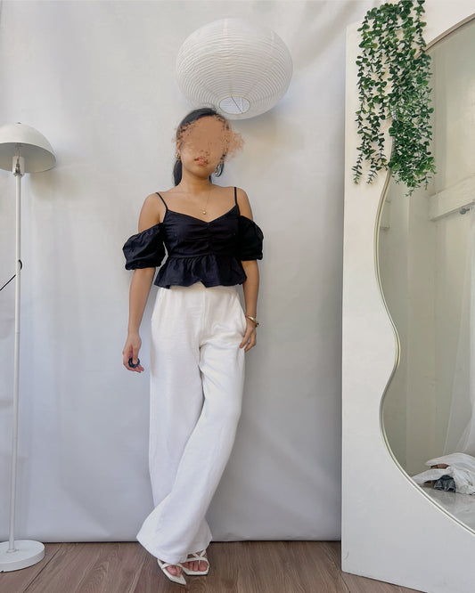 H&M black off shoulder top