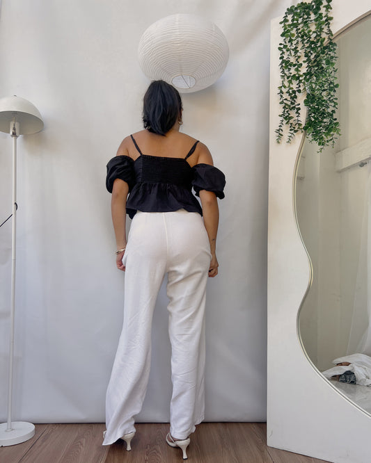 H&M black off shoulder top