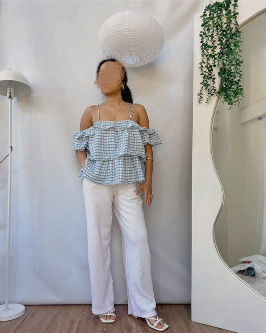 MANGO gingham sleeveless top