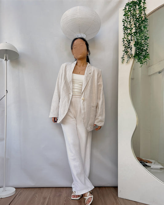 H&M nude linen high quality blazer
