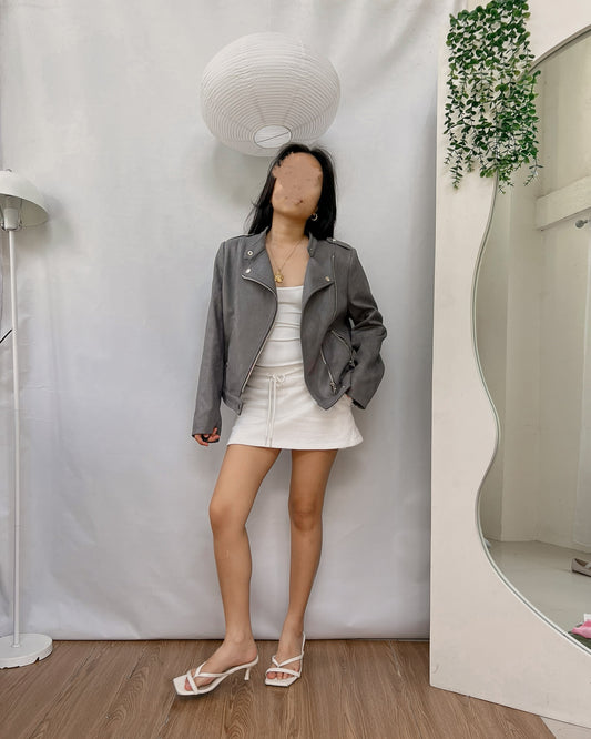 insane quality gray zip up jacket