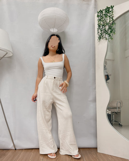 favorite high quality knitted off white wide leg lounge pants v13