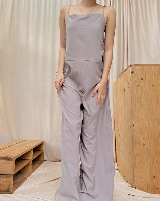 grayish brown romper pants