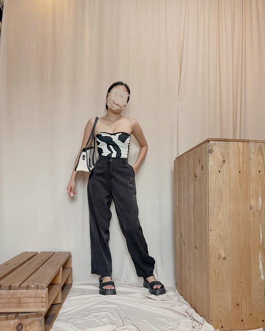 black ankle length trousers B24 (fits 24-30)