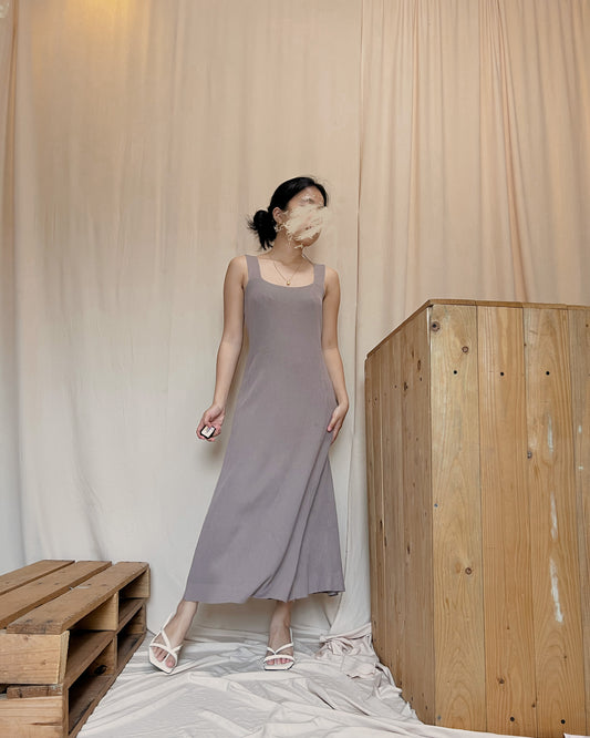 eggplant violet ribbed knit dress