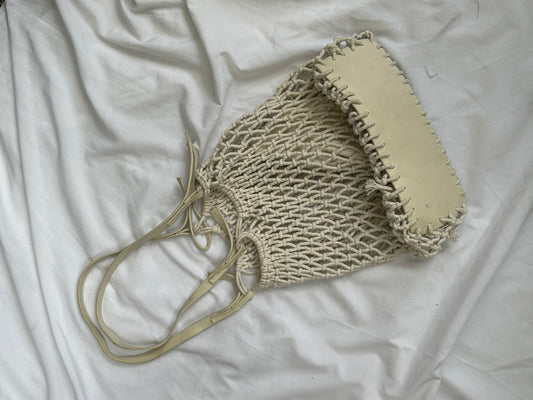 Beach white bag with inside pouch