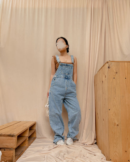 denim jumper pants