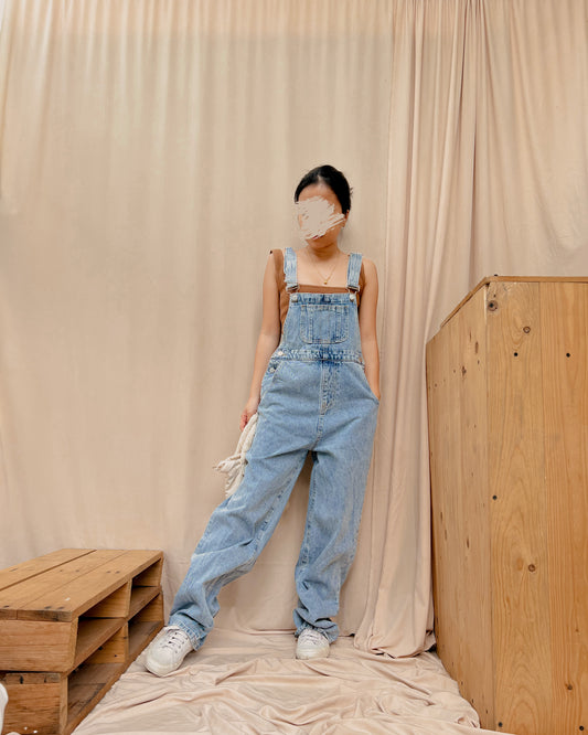 denim jumper pants