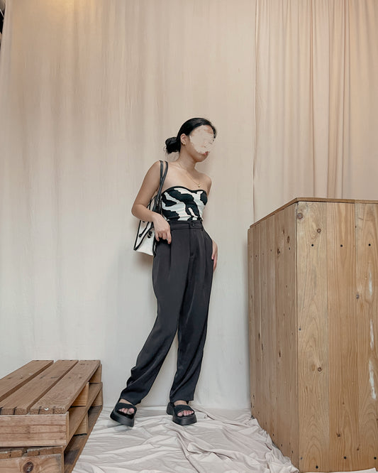 black flowy trousers B26 (fits 26-30)