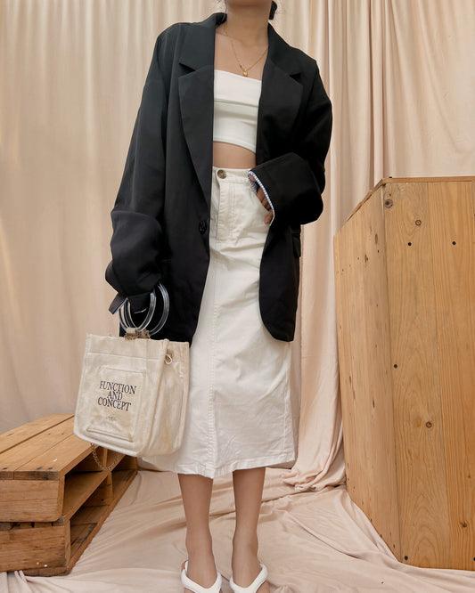 black oversize blazer