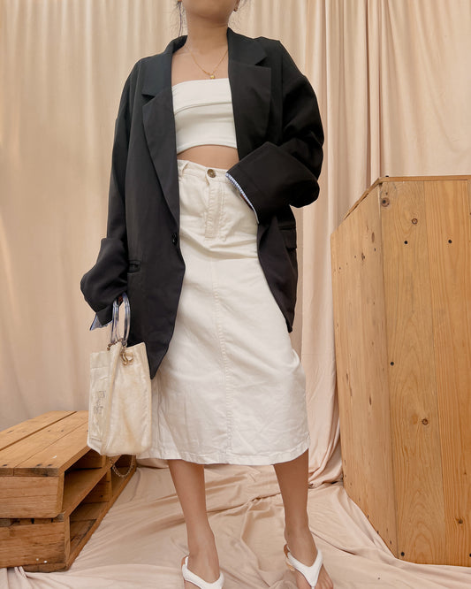 black oversize blazer