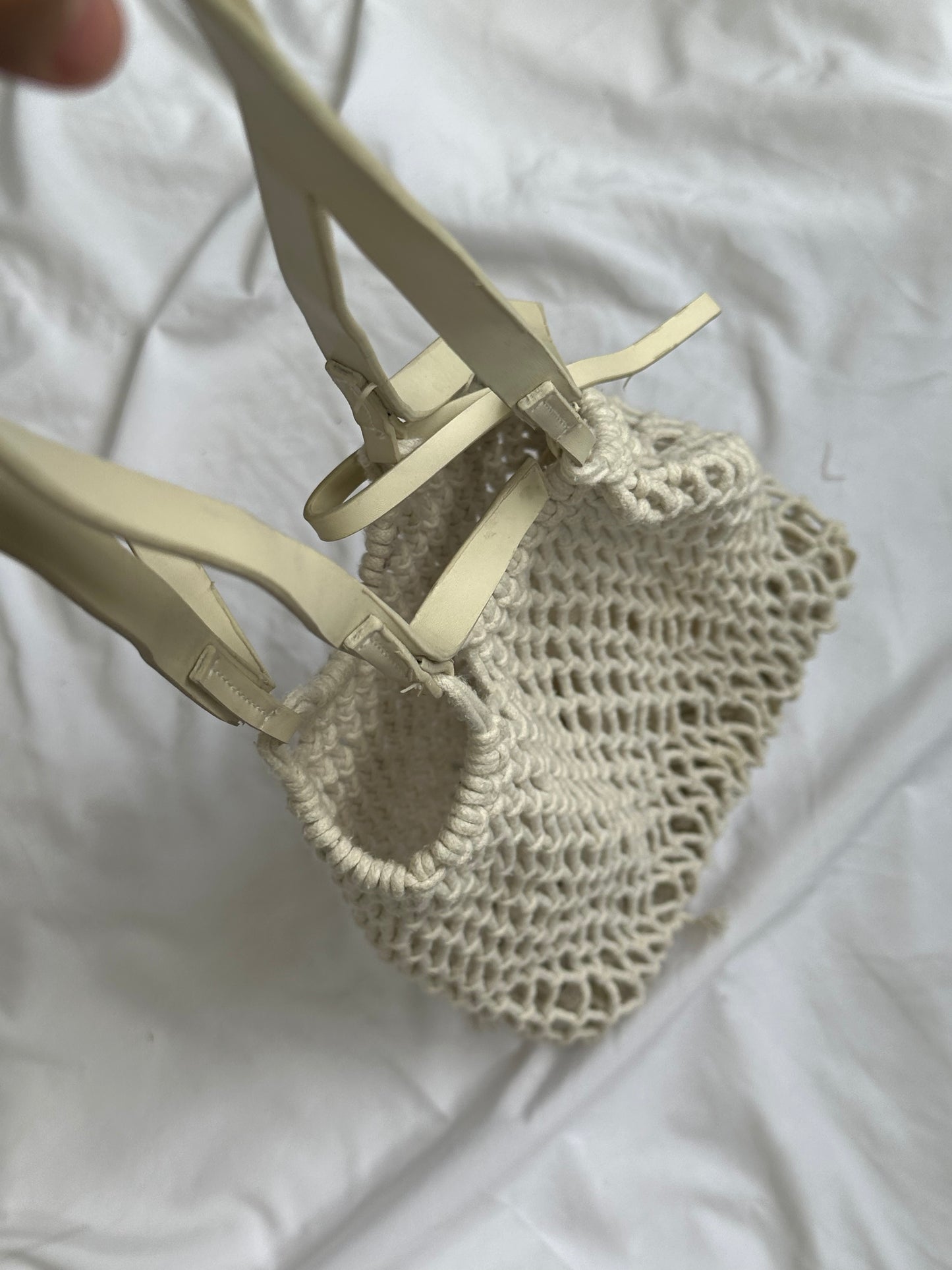 Beach white bag with inside pouch