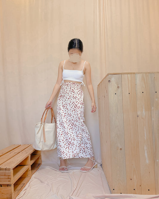 Heart print wrap-around skirt (s6)