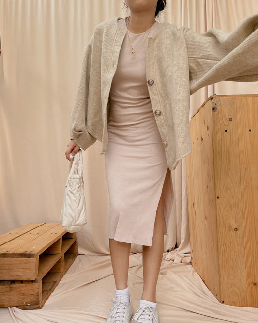 95. off white color cardigan
