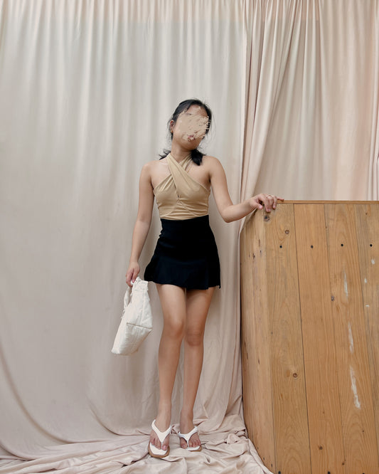 body hugging black skort  C15 (24-25)