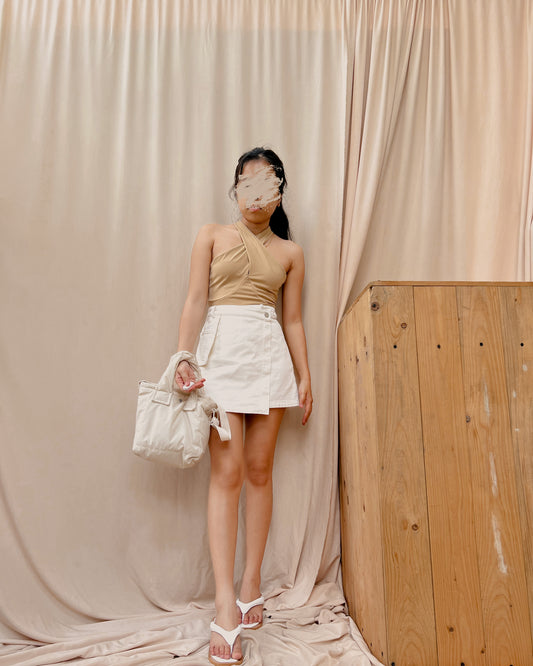 high quality white denim skort  C13 (25-26)
