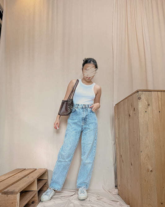 acid washed denim pants J22 (fits 30-31)