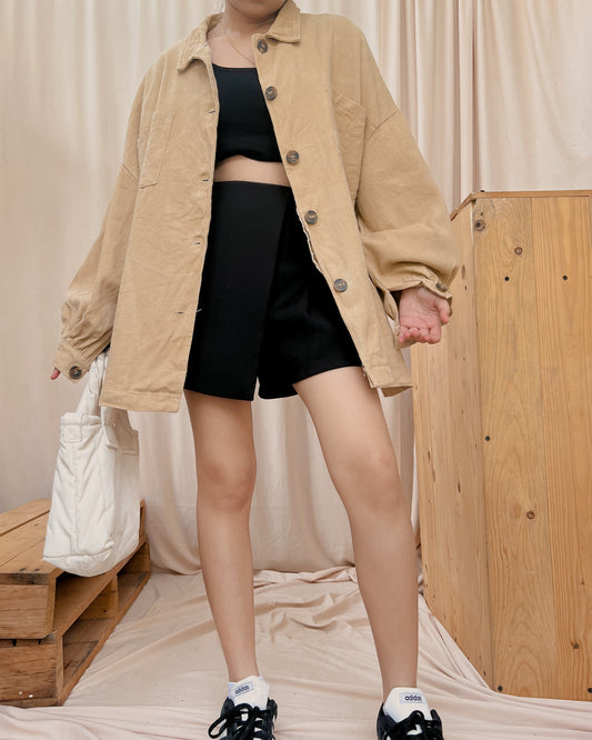 96. light brown button down cover up