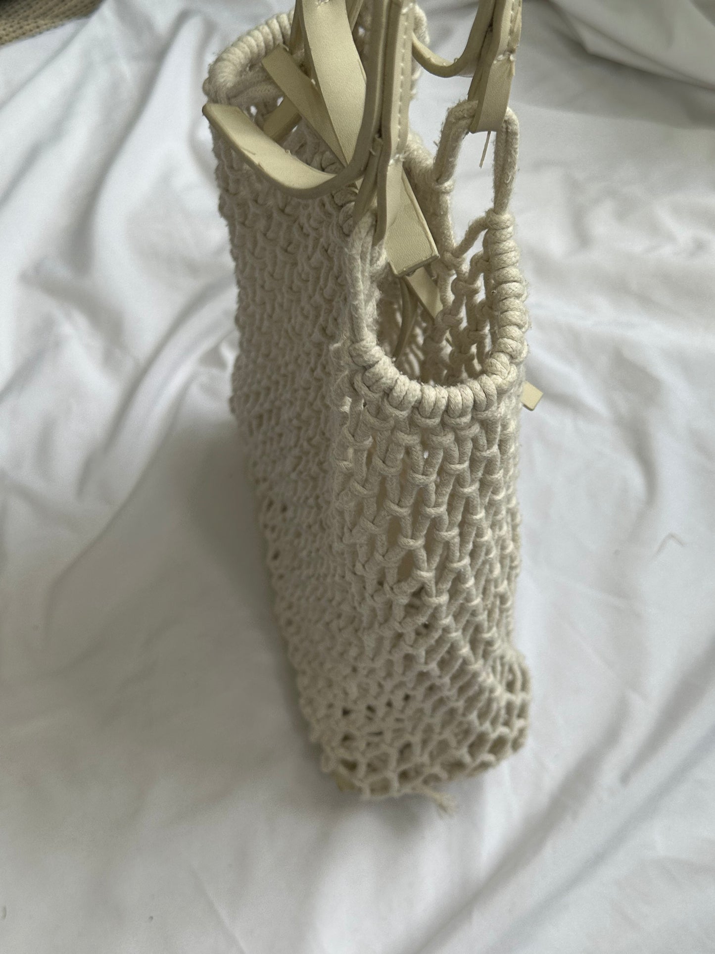 Beach white bag with inside pouch