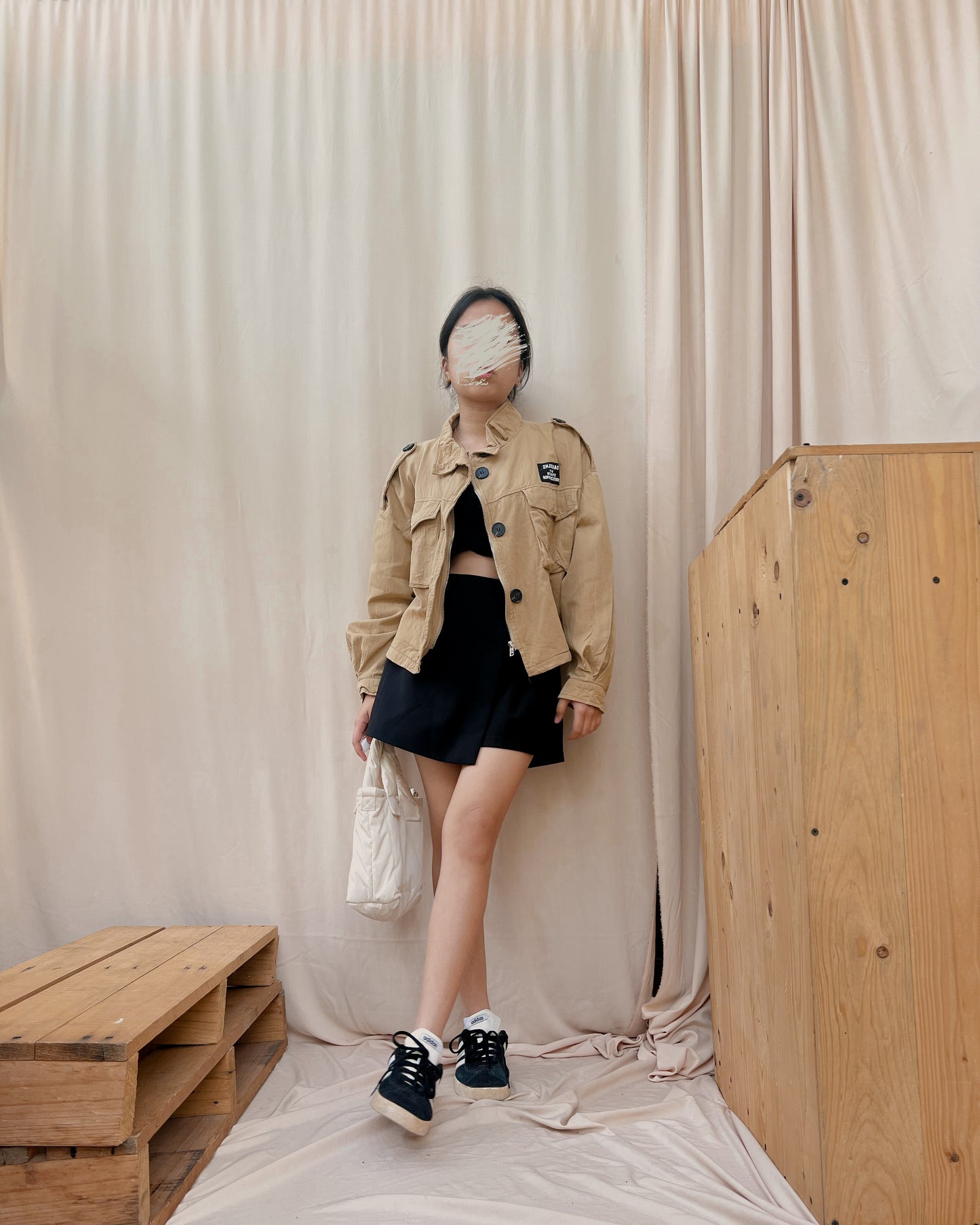 98. brown zip up jacket