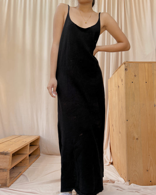 black maxi dress