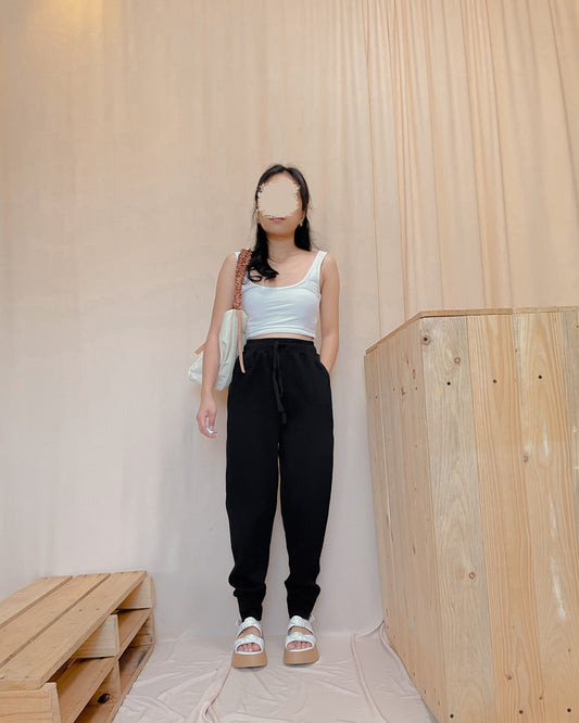 Black basic jogger pants (d4)