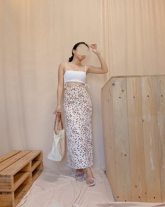 Heart print wrap-around skirt (s6)