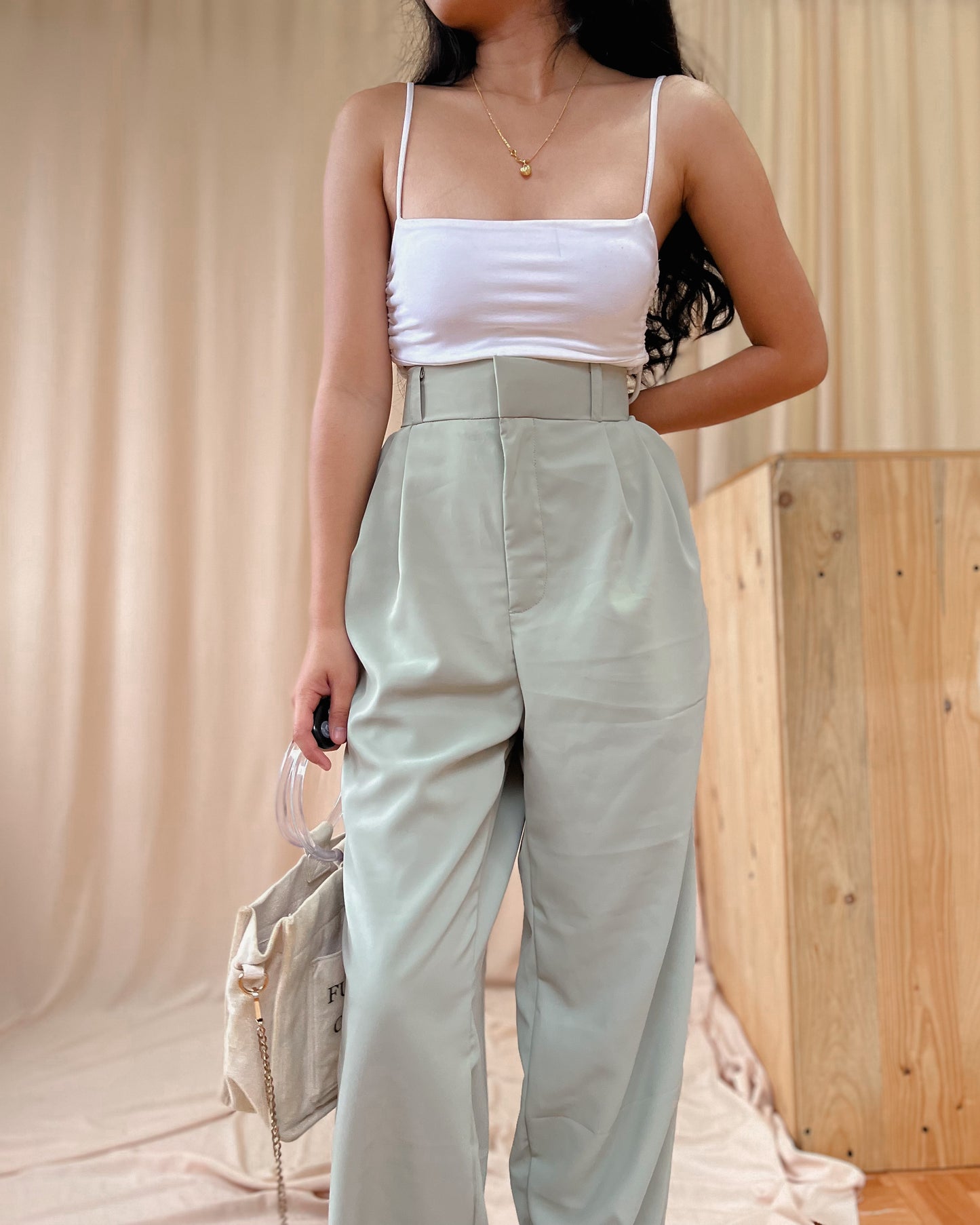 OLT Trousers in SAGE GREEN