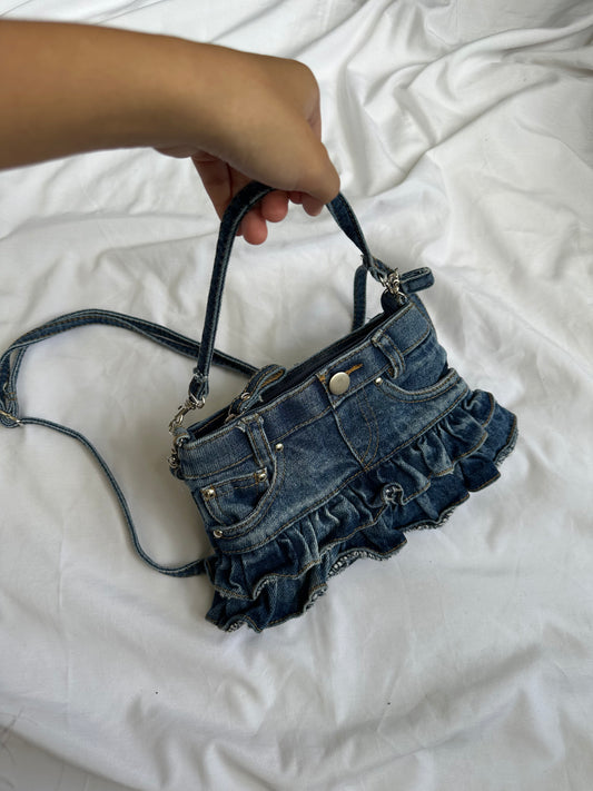 Denim small pants like body bag