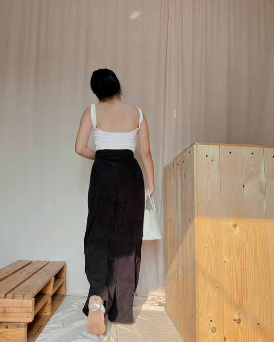 Black corduroy pants f1