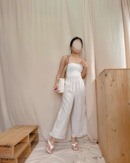 C24 linen wide leg pants