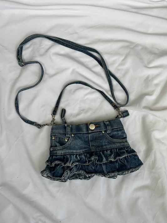 Denim small pants like body bag