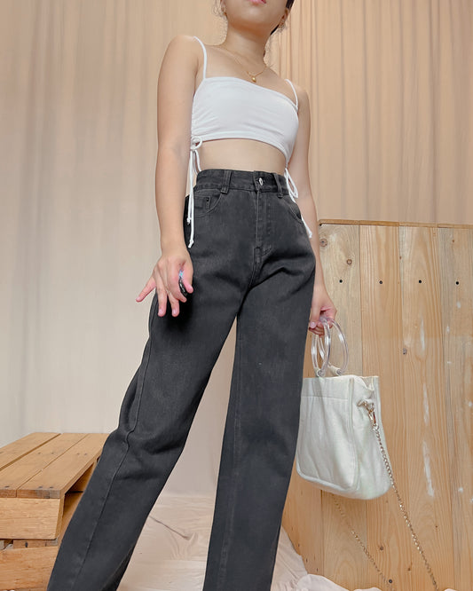 Black denim straight cut Q29