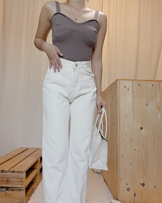 Off white ankle length denim pants c11
