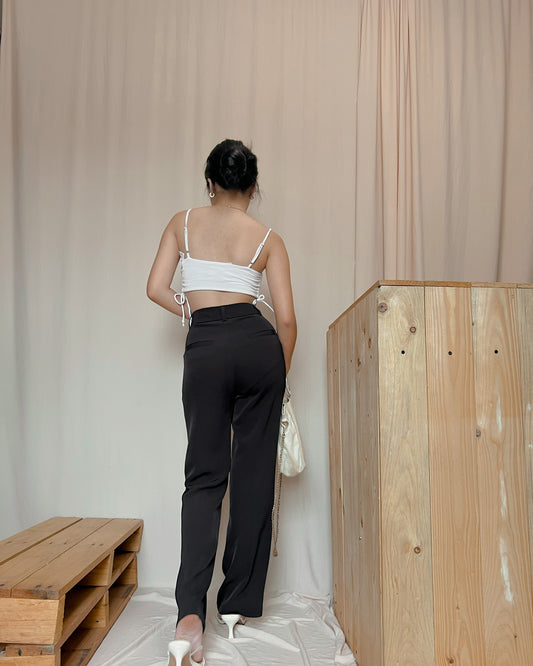 Black straight cut  trousers x6
