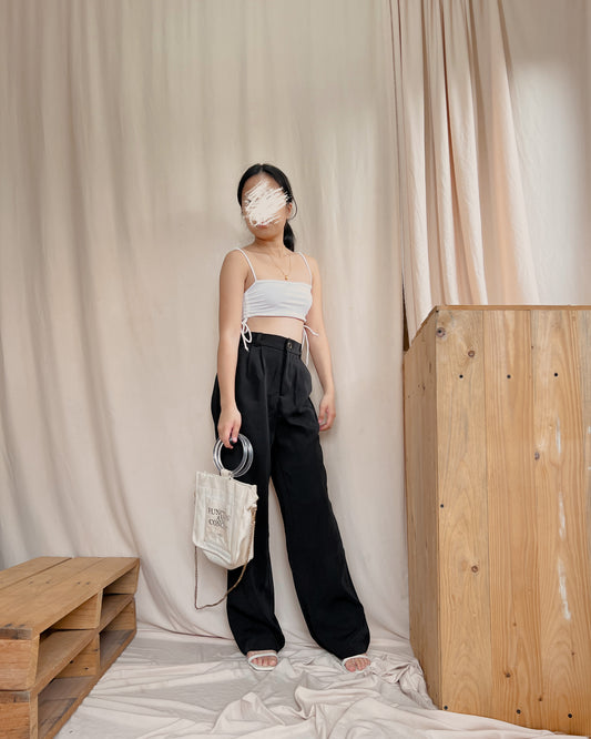 black wide leg trousers 🎄
