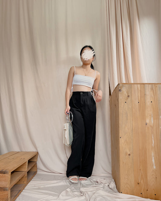 black wide leg trousers 🎄