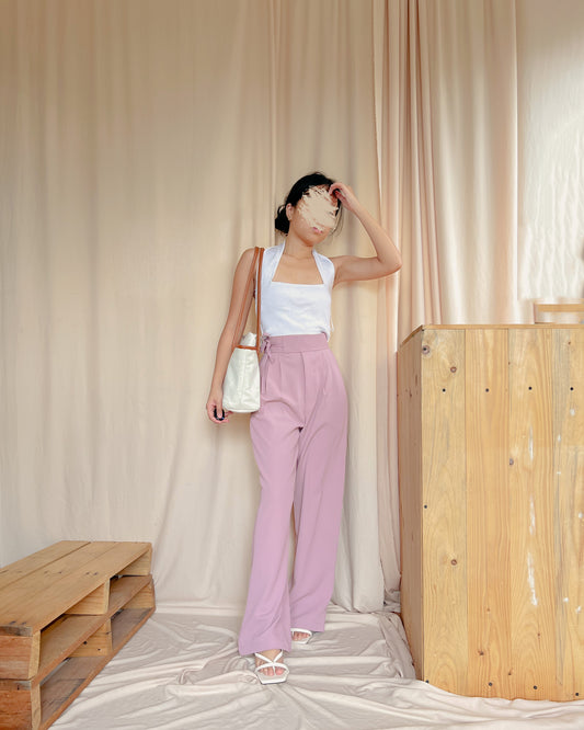 OLT Self-tie Trousers in OLD ROSE