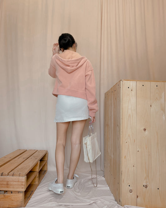 Pink cropped hoodie