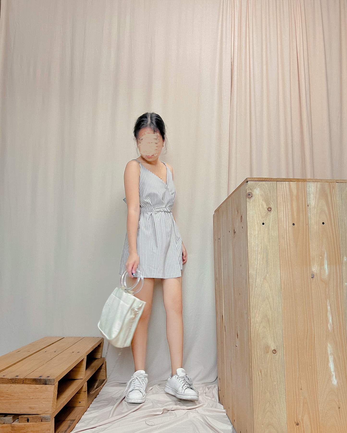black and white lined romper skorts
