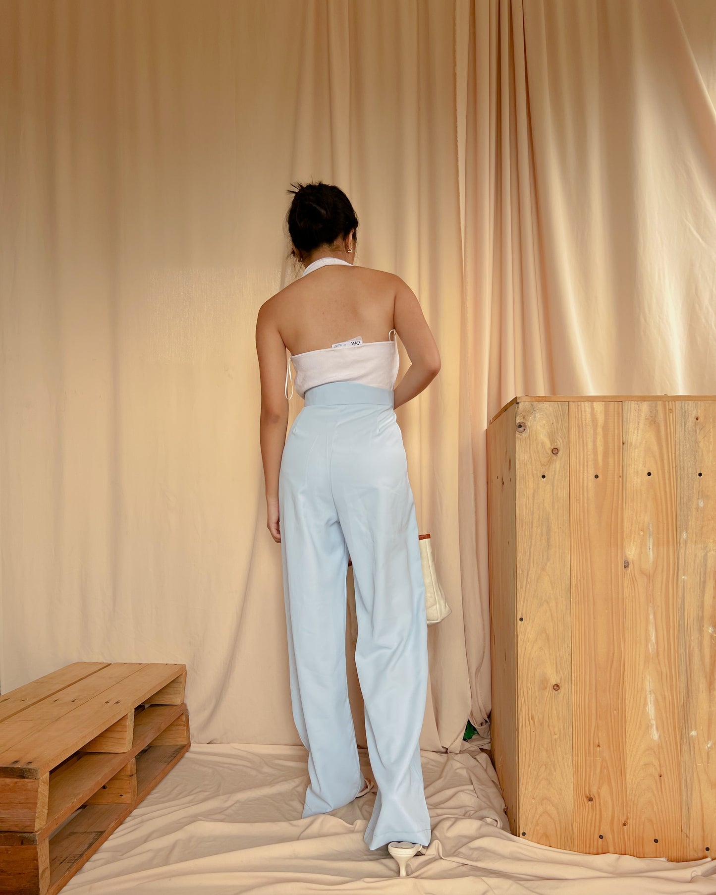 OLT Self-tie Trousers in LIGHT BLUE