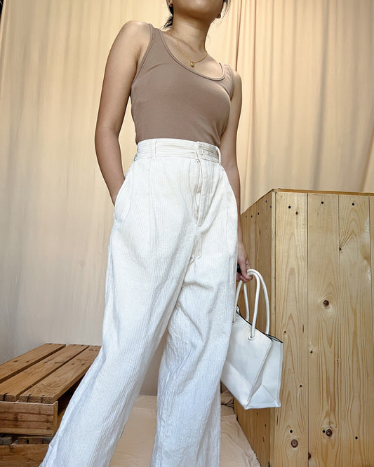 GU Cream corduroy pants f11
