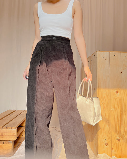 Black corduroy pants f1