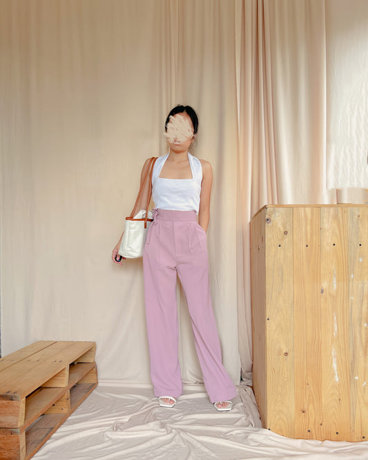 OLT Self-tie Trousers in OLD ROSE